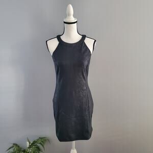 Sara Boo Black Animal Print Sleeveless Mini Dress Size L